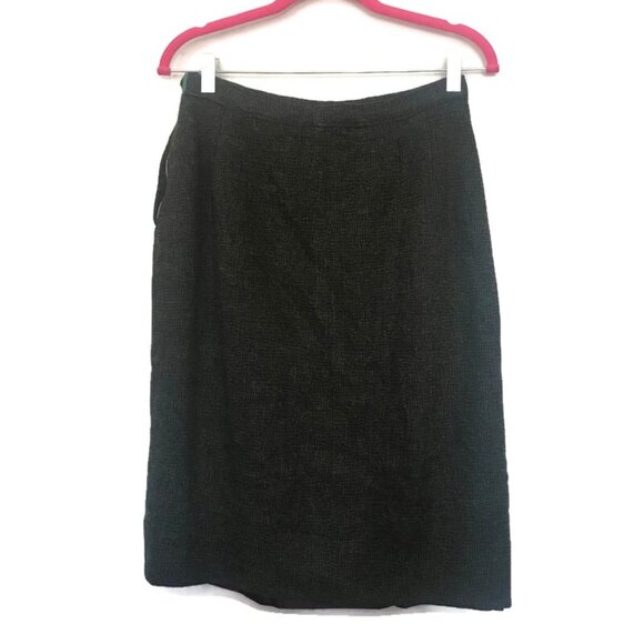 1960s vintage fur collar green tweed suit size medium large - Picture 7 of 9